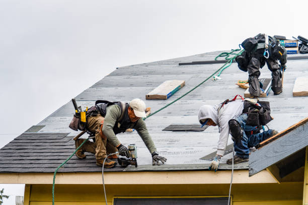 Professional Gutter Installation technician working in Millerton, NY